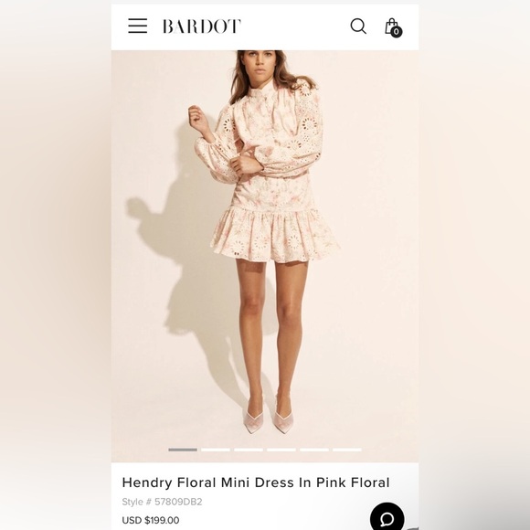 NWT! Bardot Hendry Long-Sleeve Floral Lace Mini Dress - Multiple 🪐 - Picture 9 of 13